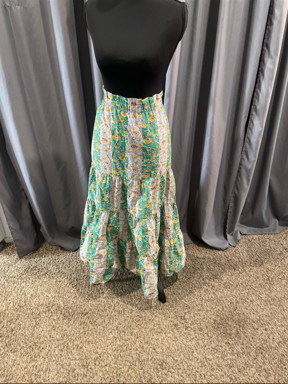Rhode for target NWT, mixed whimsical floral and striped midi skirt XL